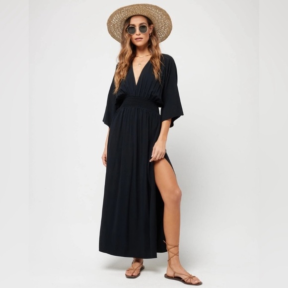 L*Space Black Sungazer Maxi Dress Coverup - Picture 2 of 12
